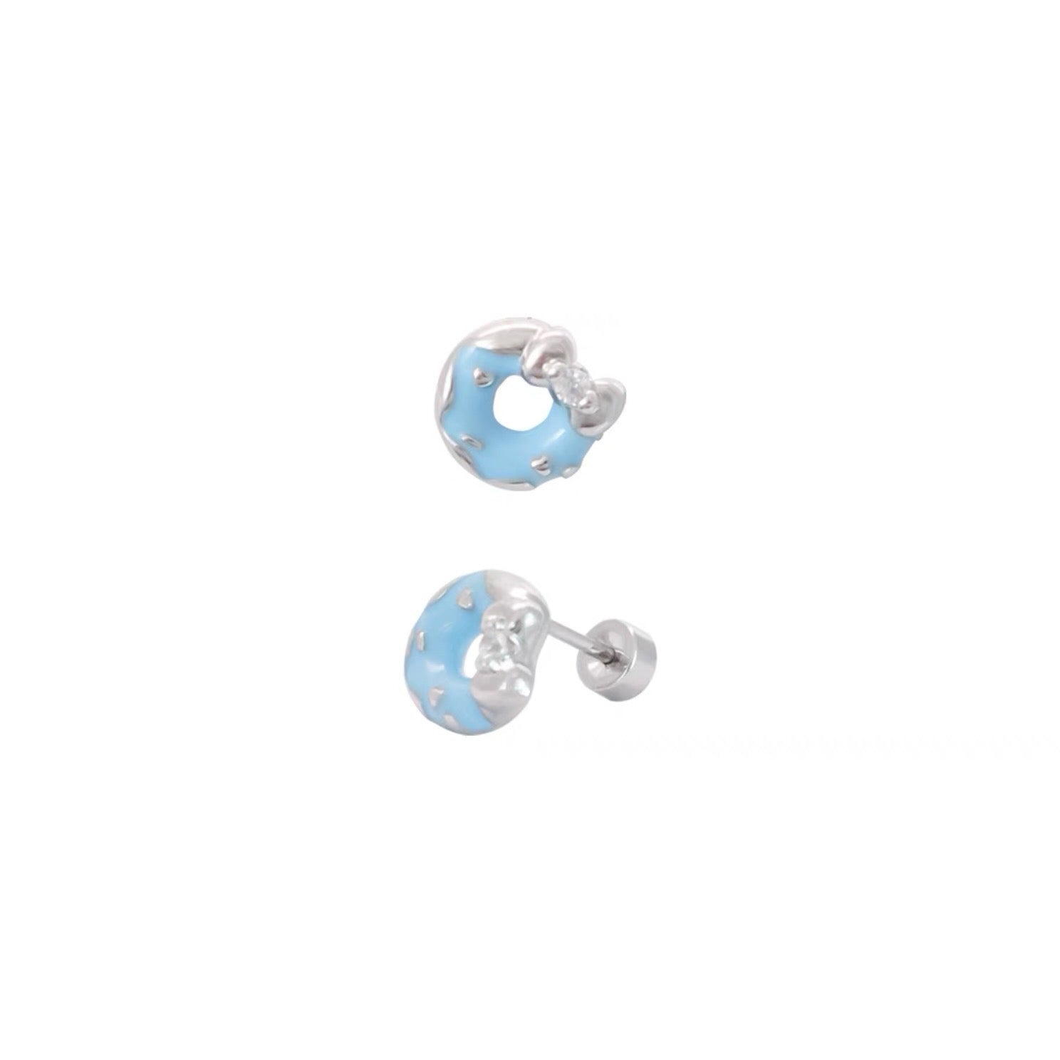 Donut Titanium Steel Earrings