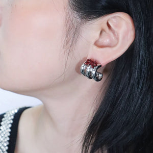 Ankra Red Bow Earrings