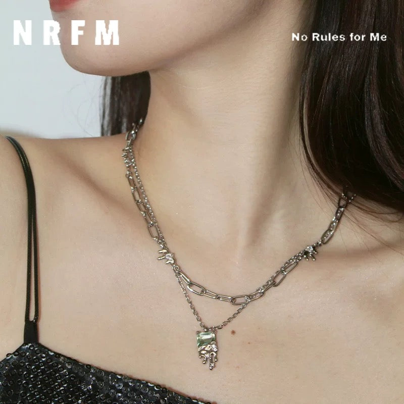 Mint Green Double Necklace