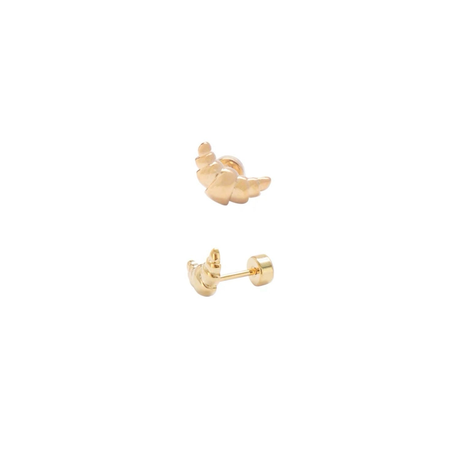 Croissant Titanium Steel Earrings