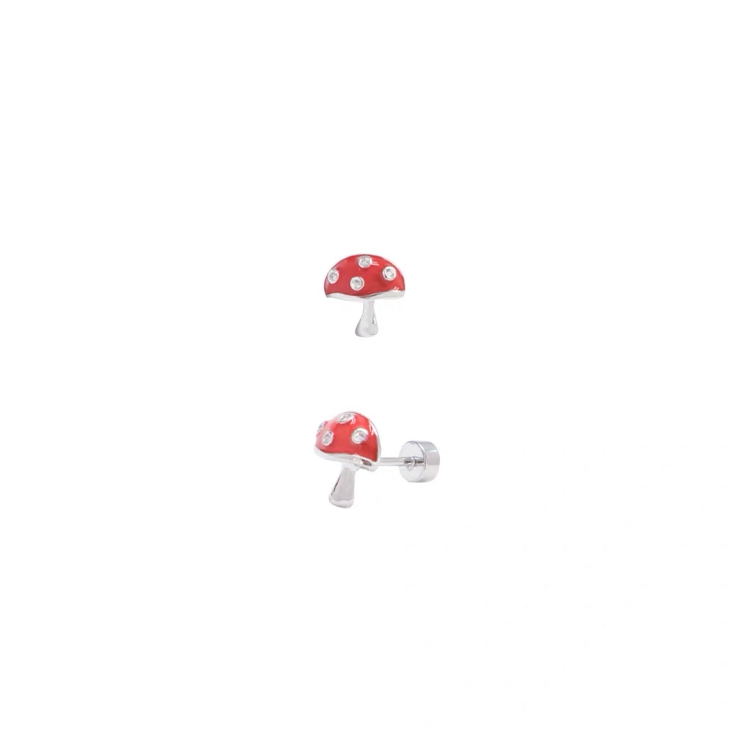 Mushroom Titanium Steel Earrings