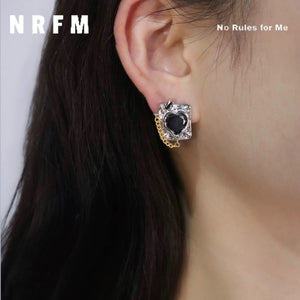 Zircon Poker Earrings