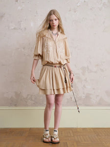 Loose Fungus Edge Splicing Dress