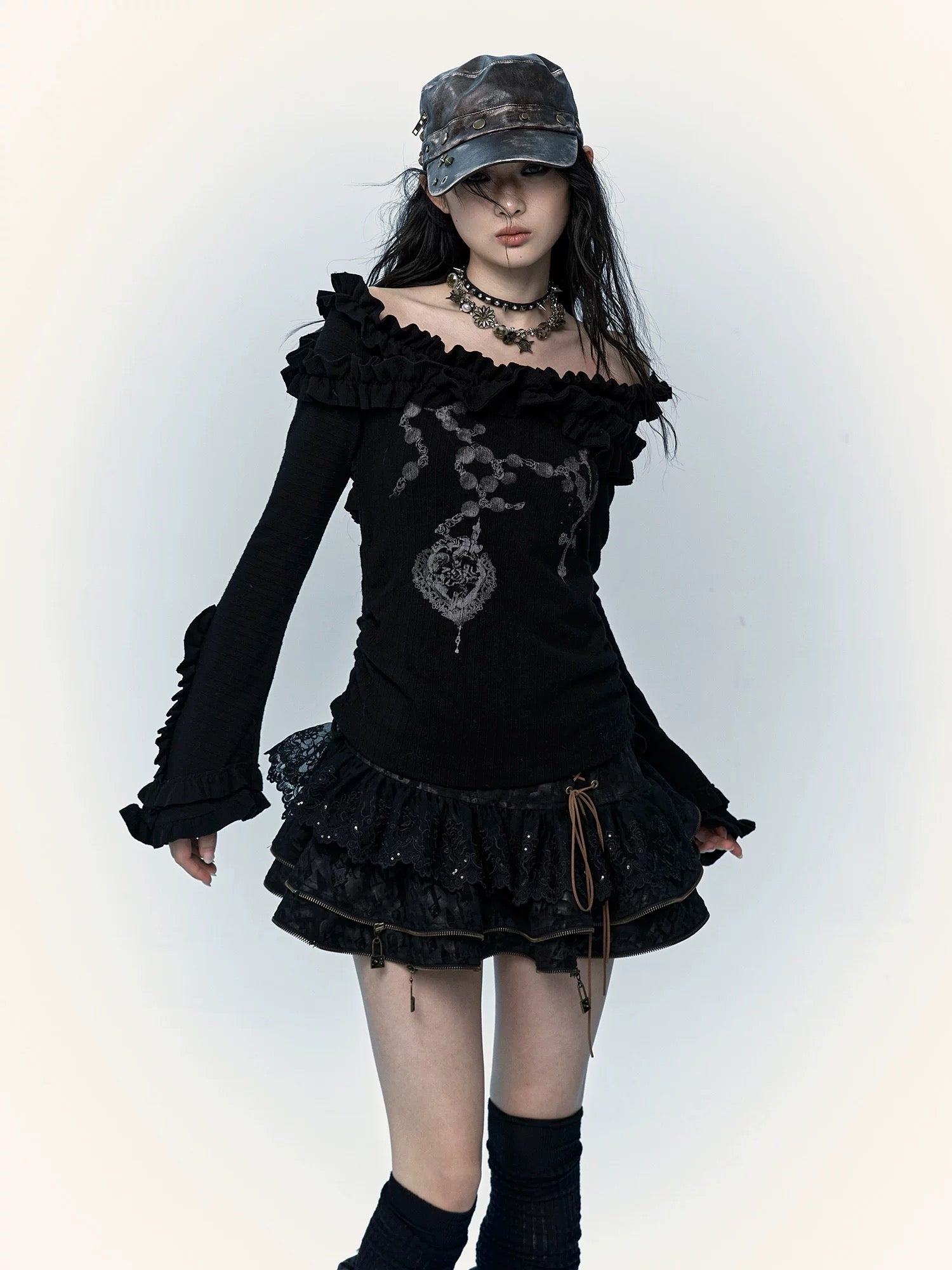 Vintage Flared Sleeve Top