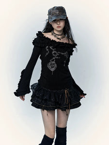 Vintage Flared Sleeve Top