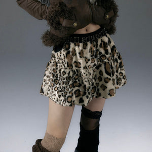 Leopard Punk Puff Skirt
