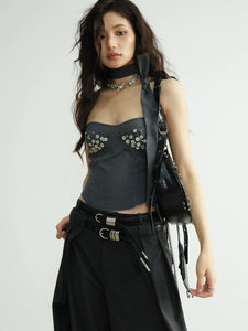 Vintage Lace-Up Vest