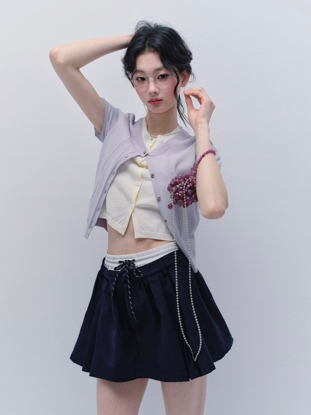 Fake-Two-Piece Knit Top