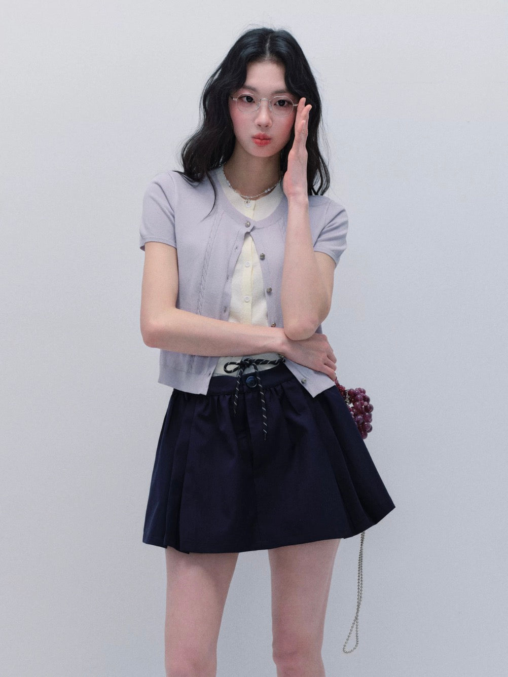 Fake-Two-Piece Knit Top