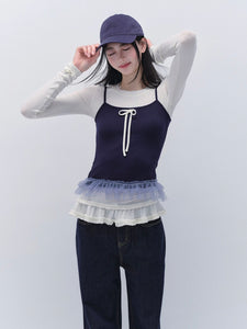 Bow Light Long-Sleeved Bottoming Shirt