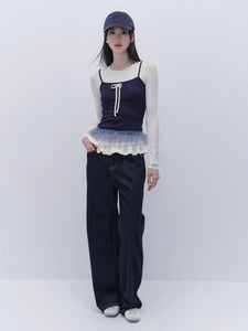 Bow Light Long-Sleeved Bottoming Shirt
