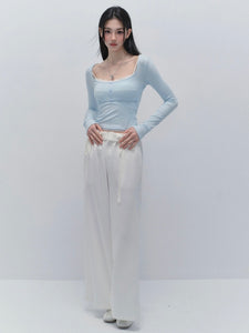 Fake-Two-Piece Lace Bottoming Shirt