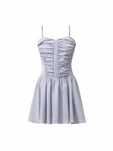 Satin Pleated Dress