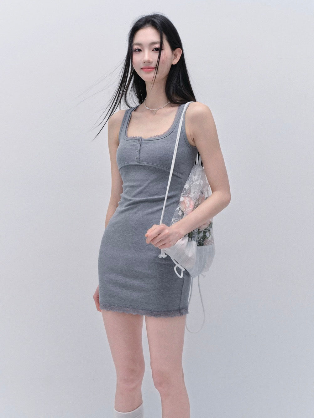 Simple Slim-Fitting Knitted Dress