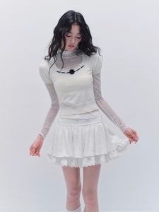 3D-Flower Knitted Top