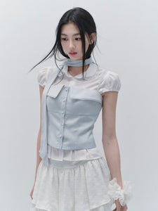 Korean Design Short Suspender Top