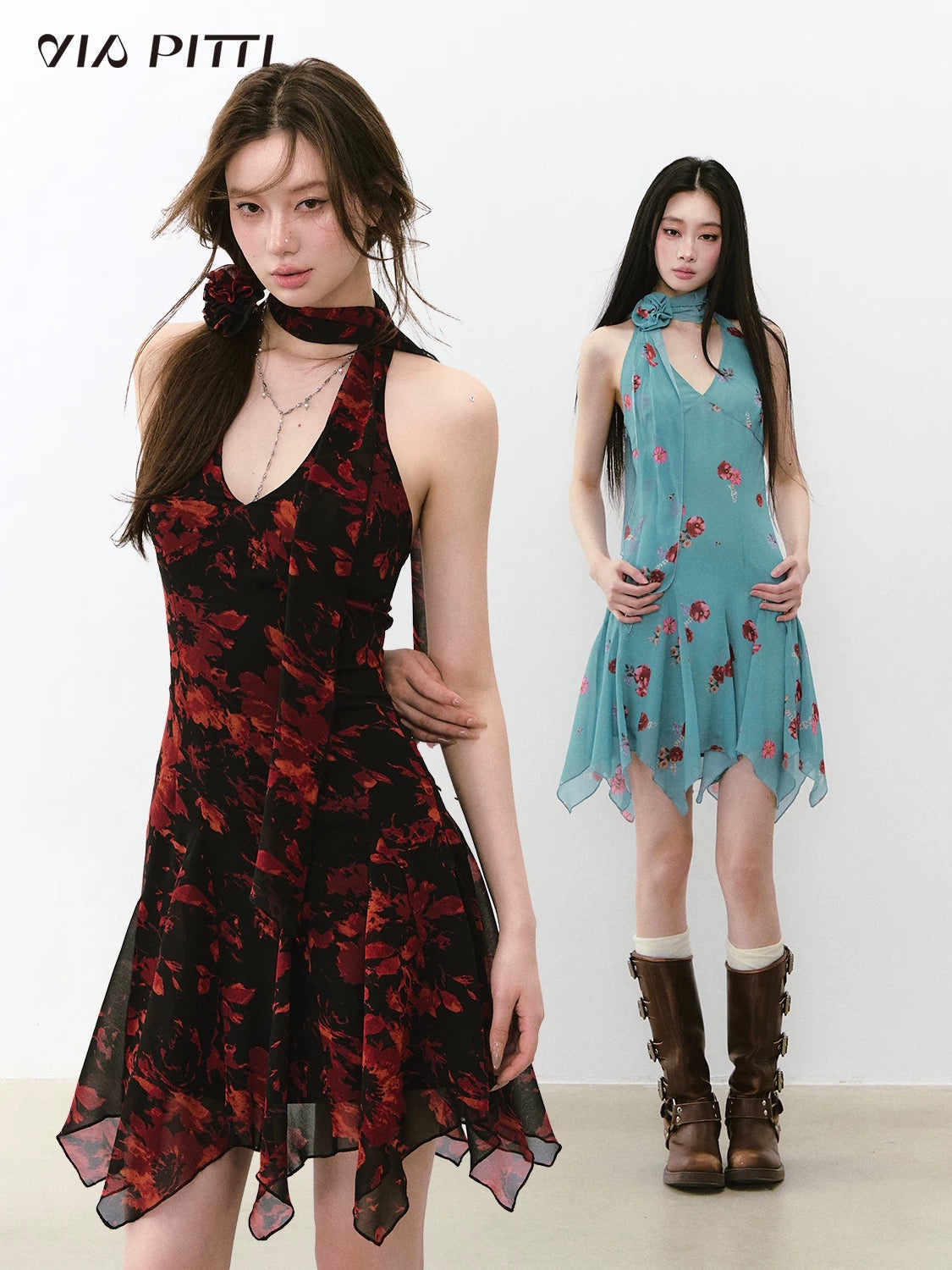 Floral Halterneck Dress