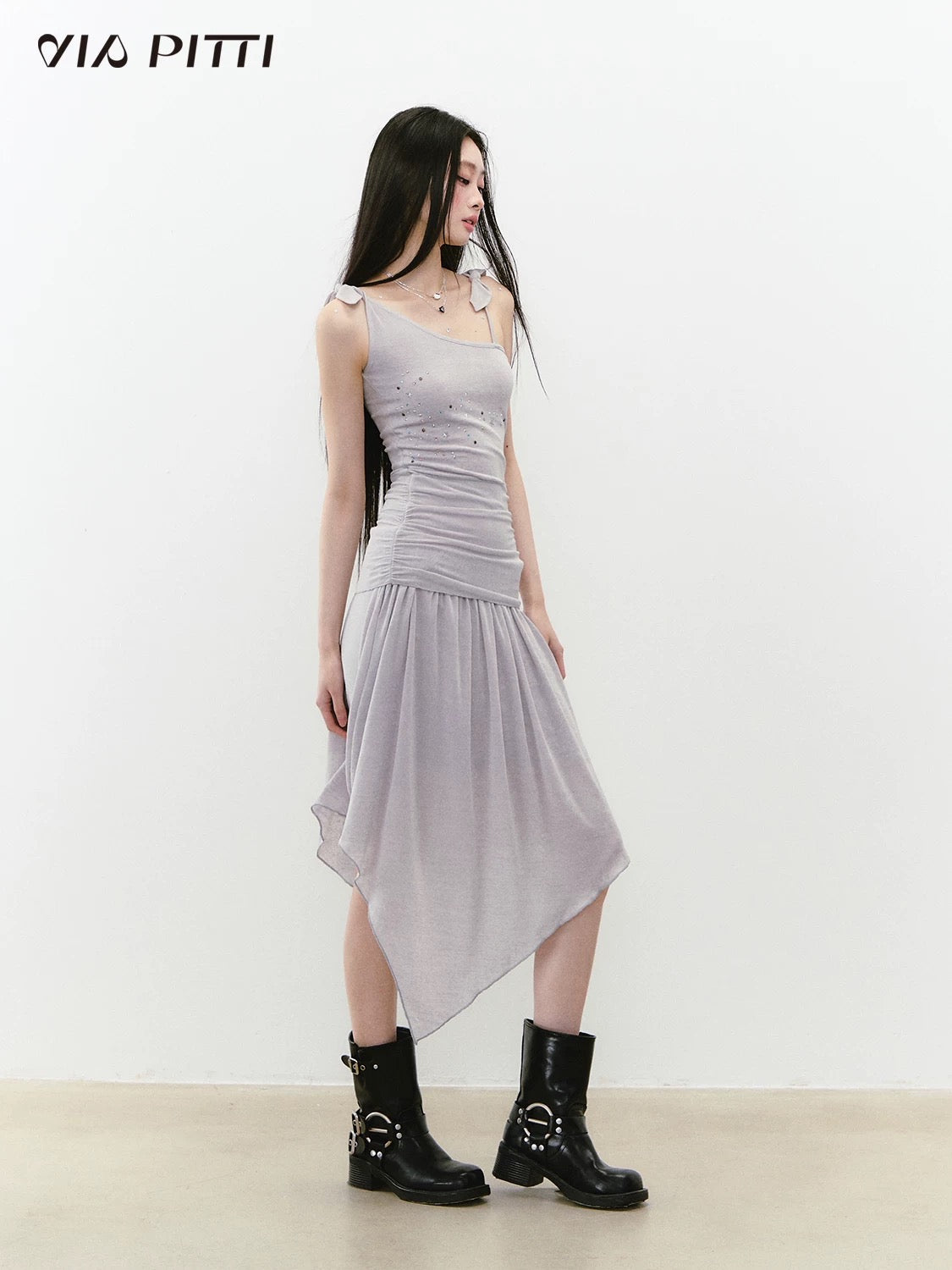 Irregular Slim-Fit Camisole Dress