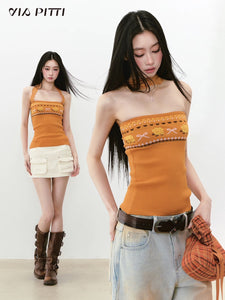 Floral Knitted Camisole Top