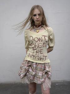 College Irregular Checkered Skirt