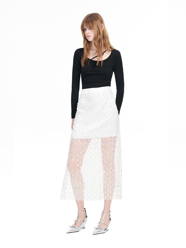 Mesh Star Diamond Skirt