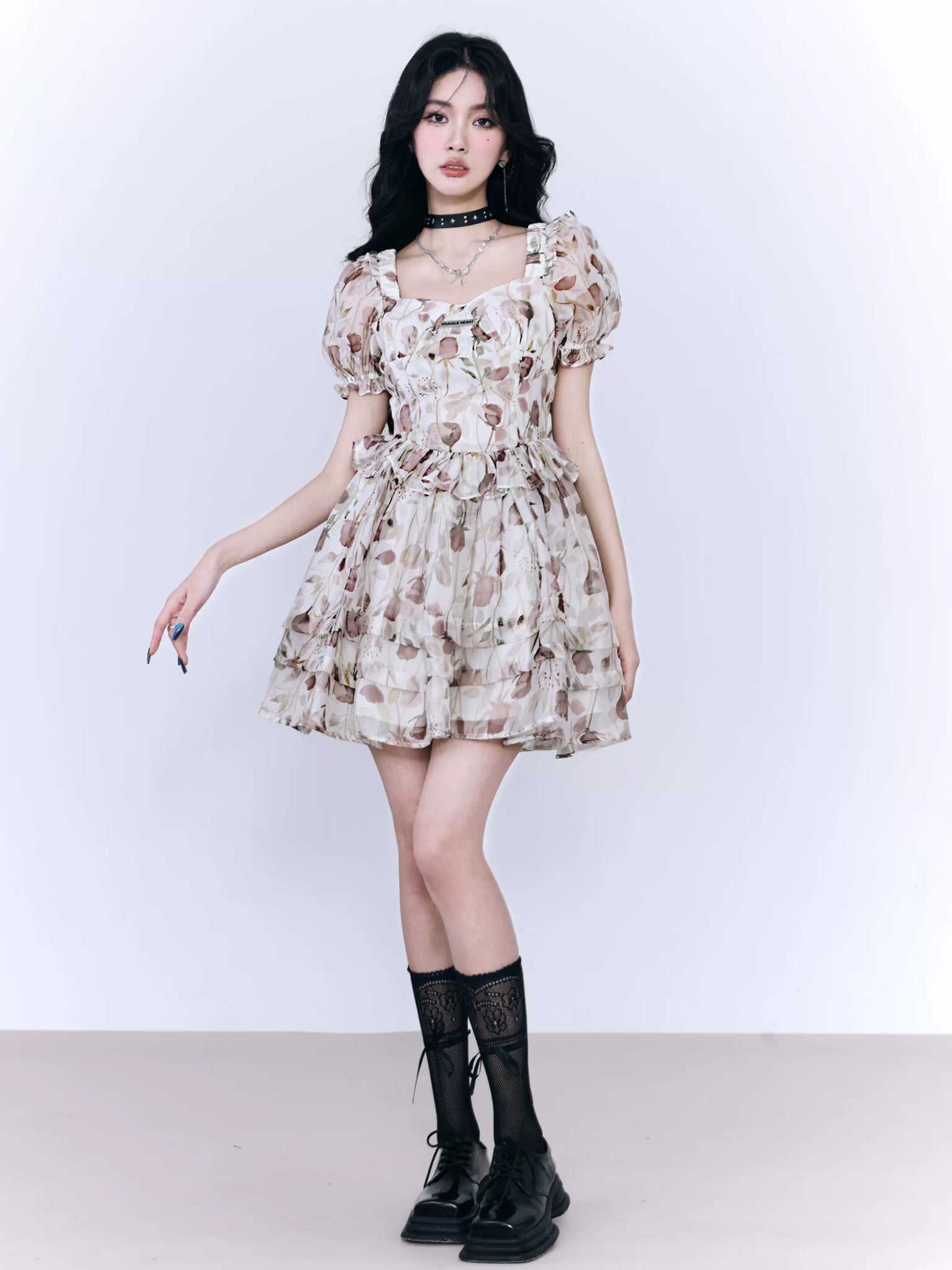 Floral Puff Sleeve Dress