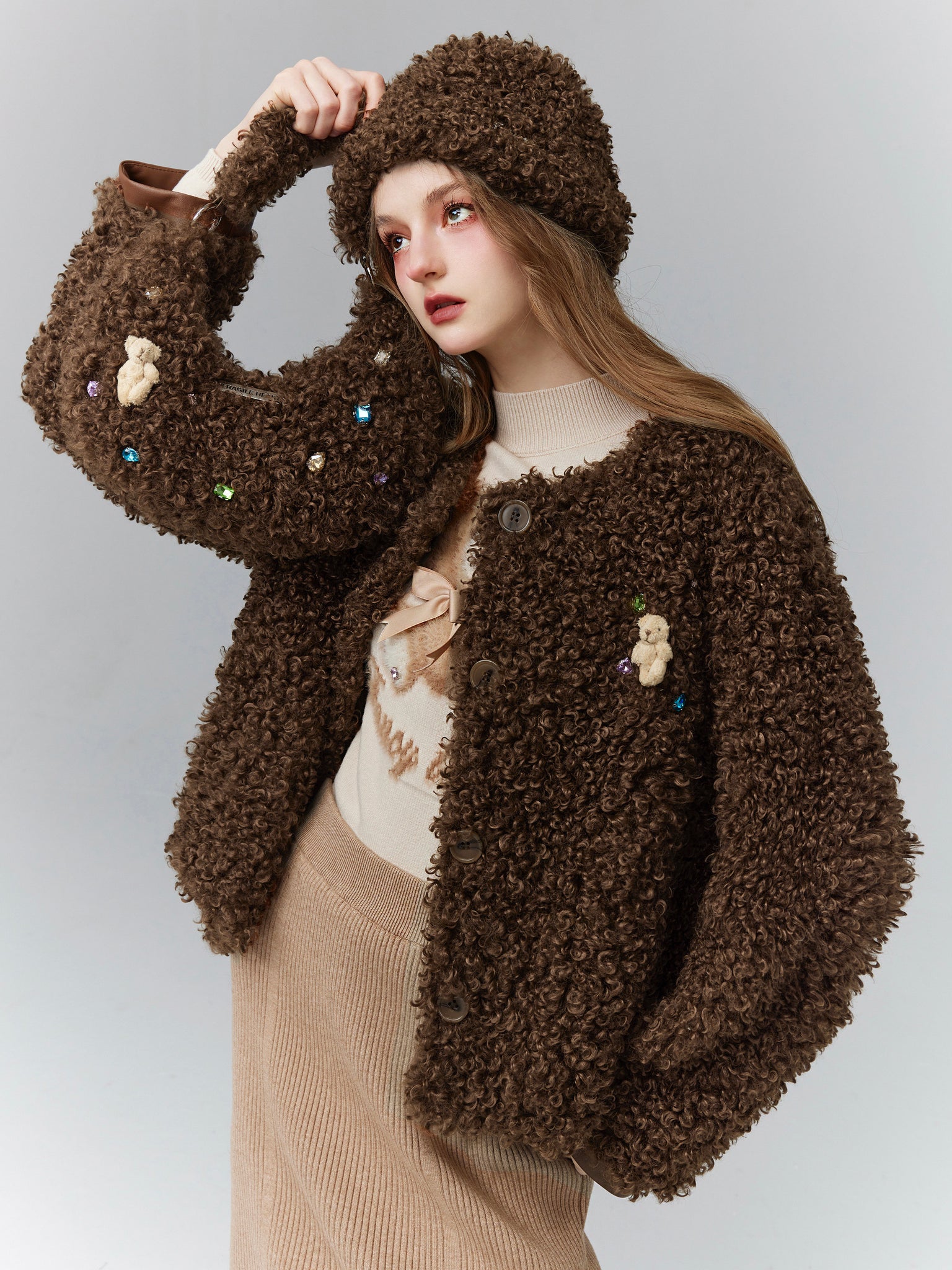 Faux Fur Curly Warm Plush Short Coat