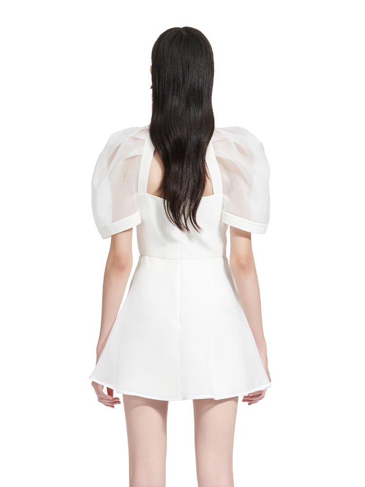 Contrast color butterfly light dress