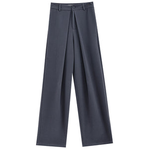 Urban Stroll - Original Draped Woolen Thickened Wide-Leg Pants