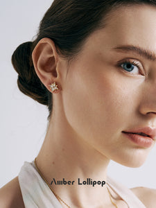 Exquisite eight-pointed star earrings