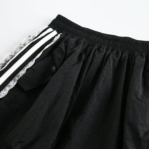 Retro Hot Girl Splicing Midi Skirt