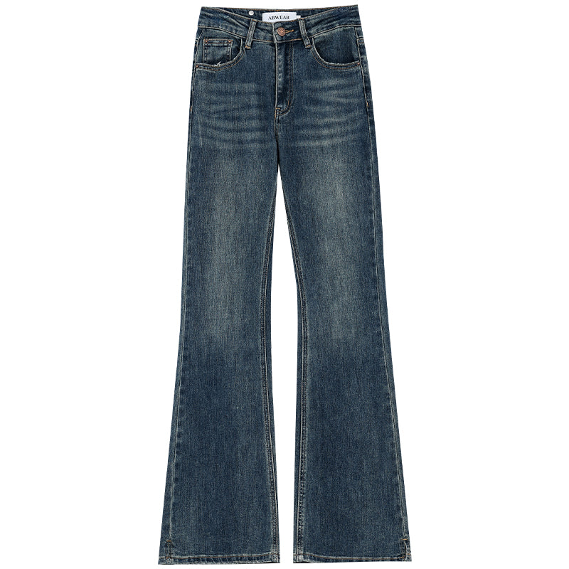 Slim-Fit Fleece-Lined Vintage Flared Jeans