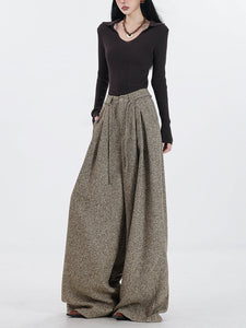 Memory Fragments - Woolen Wide-Leg Pants