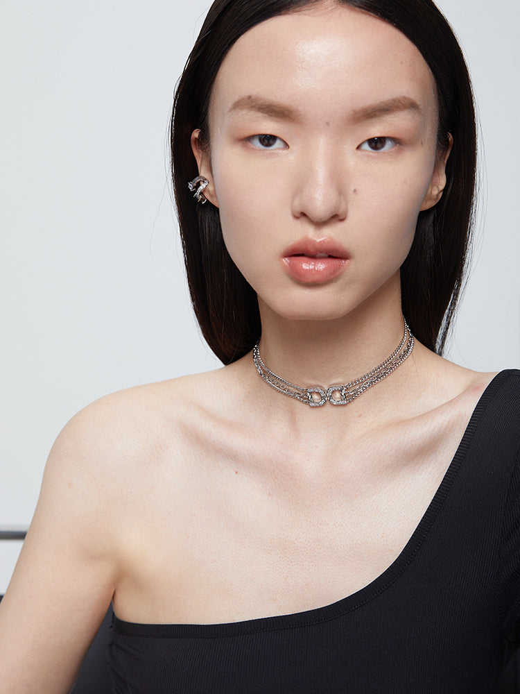 Chanel style clavicle necklace