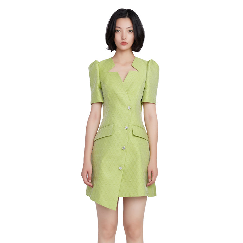 Star collar elegant suit dress