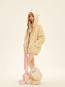 Cute Dinosaur Hooded Cotton Coat