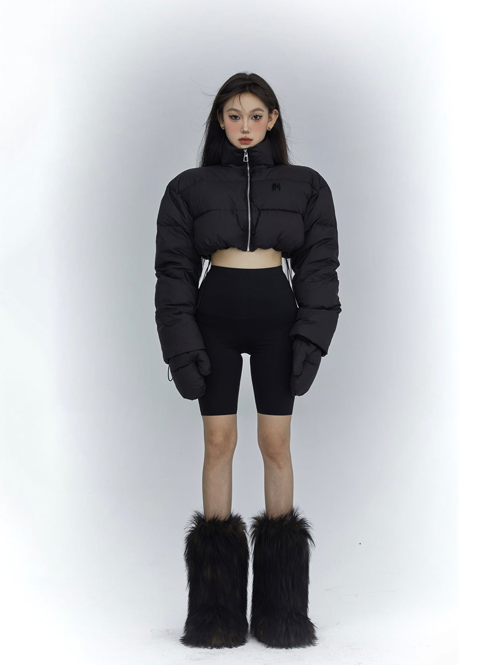 Basic Short High Neck Down Jacket