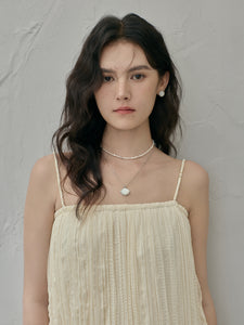 Seashell pearl pendant clavicle necklace