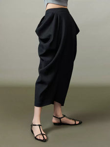 Cocoon structure back slit skirt