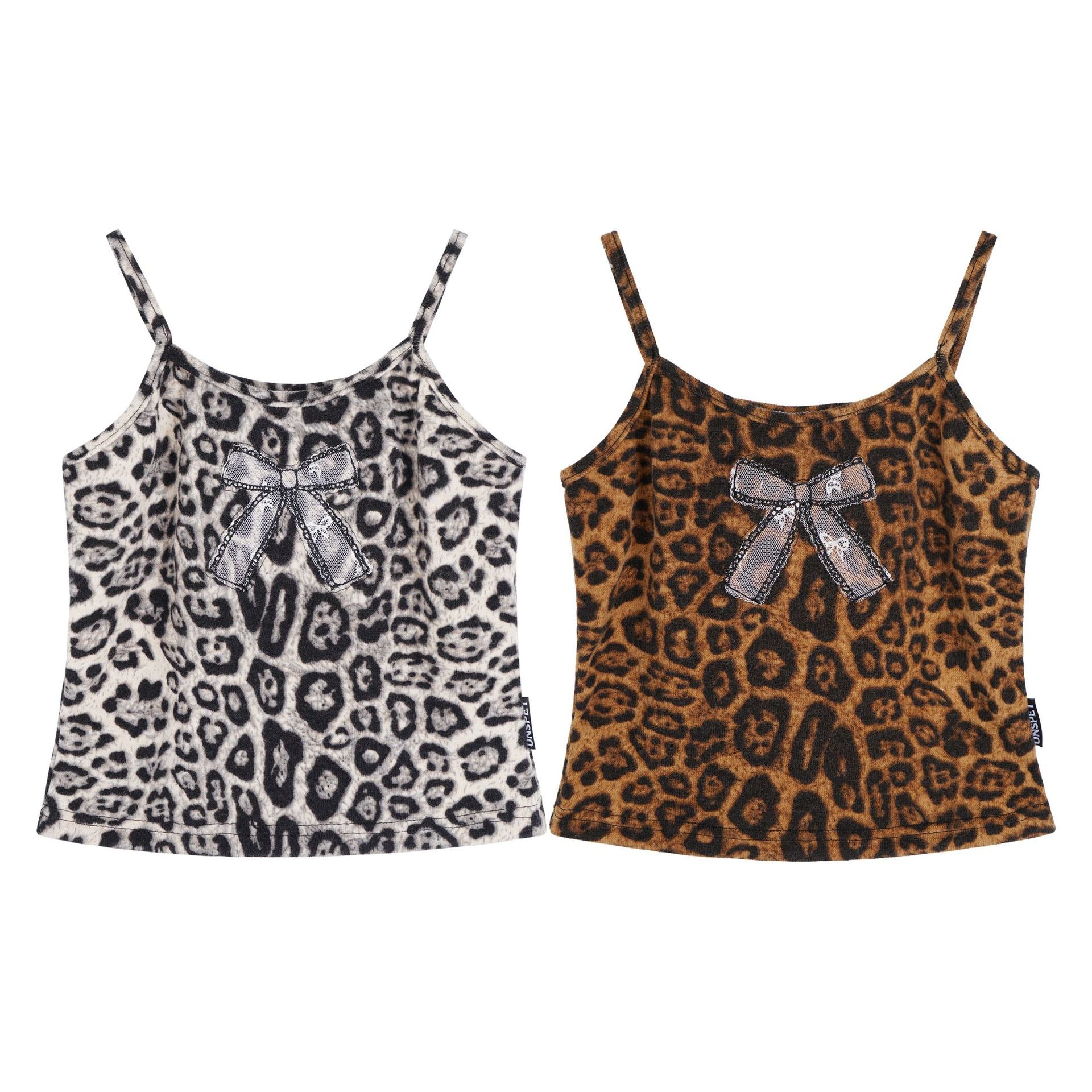 Vintage Gym Leopard Embroidered Vest Camisole