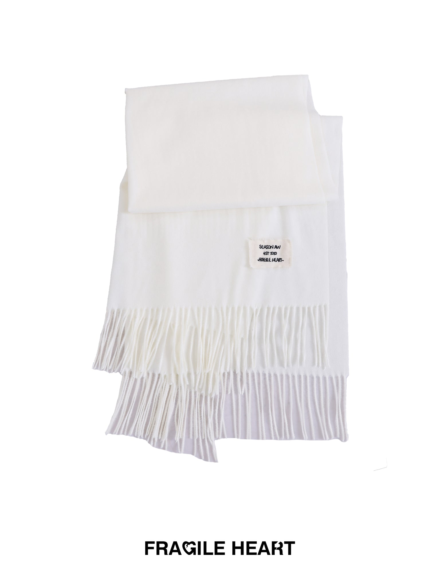 Creamy White Faux Cashmere Scarf Shawl