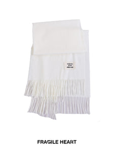 Creamy White Faux Cashmere Scarf Shawl