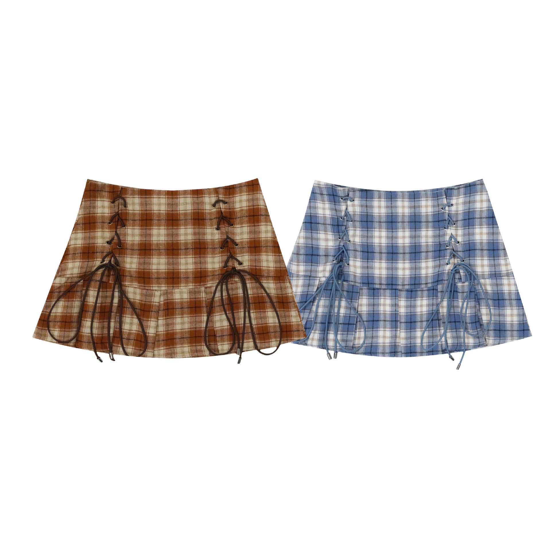 Sweet girl all-match plaid skirt