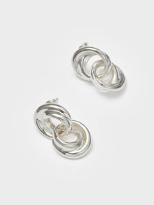 Simple hoop double hoop earrings