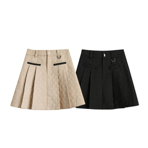 Retro casual all-match pleated skirt