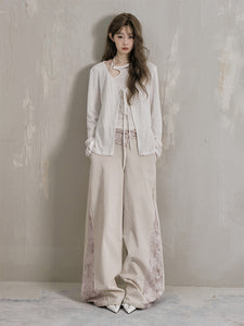 Vintage Loose Lace Patchwork Low Waist Jeans