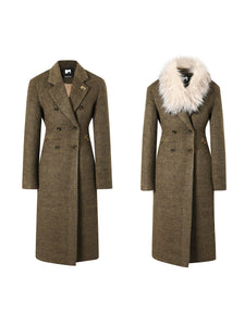 [The Battle of Succession] Fur Collar Vintage Wool Coat