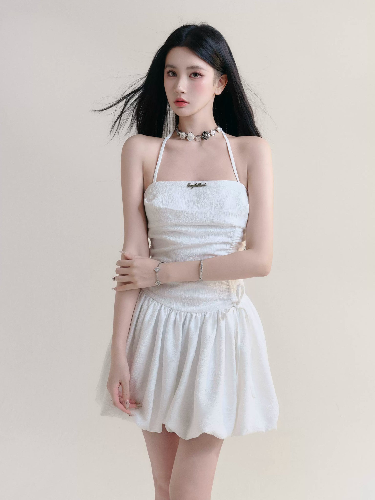 Halter neck suspender ballet skirt sweet date dress