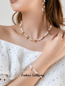 Millet Bead Clavicle Necklace