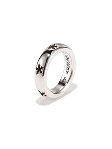 Five-pointed star pattern mirror gloss ring